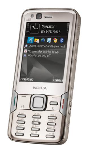 Nokia N82 mobile phone showing user interface