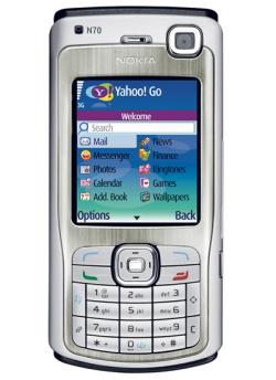 Nokia N70 mobile phone with Yahoo
