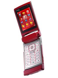 Nokia N76 mobile phone in red