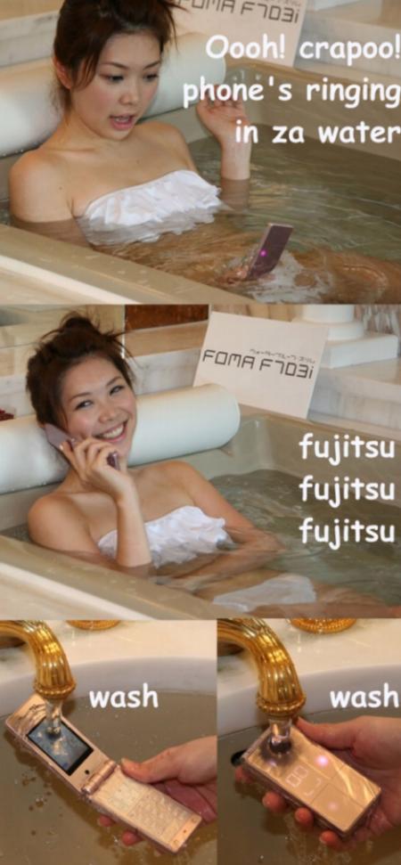 Fujitsu F703i waterproof phone